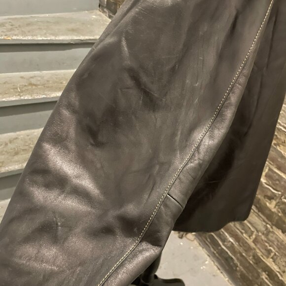 Andrew Marc Dark Brown Leather Jacket Men’s Size L (Good Condition) - Picture 12 of 15